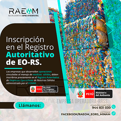 RAEOMINAM.COM RAEOMINAM RAEOM Registro Autoritativo de Empresas Operadoras MINAM, para transporte de Residuos Sólidos. En el marco de la Ley de Gestión Integral de Residuos Sólidos, solo aquellas empresas registradas estarán autorizadas a trabajar con residuos sólidos.
                                        Para la inscripción en el Registro Autoritativo, el solicitante debe presentar al MINAM el formulario o solicitud de Inscripción para EO-RS, el cual tiene carácter de declaración jurada; estando el procedimiento administrativo sujeto a fiscalización posterior. Dicho Formato debe estar suscrito por el/la representante legal y el/la responsable técnico.
                                        A través de la inscripción en el Registro Autoritativo de EO-RS, se autoriza el inicio de las operaciones que se detallan a continuación:
                                        a) Barrido y limpieza de espacios públicos;
                                        b) Recolección y transporte;
                                        c) Transferencia;
                                        d) Tratamiento;
                                        e) Acondicionamiento;
                                        f) Valorización; y,
                                        g) Disposición final.