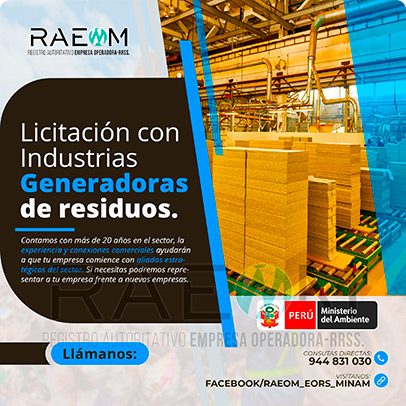RAEOMINAM.COM RAEOMINAM RAEOM Registro Autoritativo de Empresas Operadoras MINAM, para transporte de Residuos Sólidos. Los generadores de residuos no municipales deben incluir en su Plan de Minimización y Manejo de Residuos Sólidos, estrategias preventivas orientadas a alcanzar la minimización en la fuente. Dicho Plan forma parte del IGA.
                                        Obligaciones del generador no municipal.
                                        Son obligaciones de los generadores de residuos sólidos no municipales: 
                                        a) Manejar los residuos sólidos que generen, teniendo en cuenta lo establecido en el artículo 55 del Decreto Legislativo nº 1278; 
                                        b) Conducir el registro interno sobre la generación y manejo de los residuos sólidos, en sus instalaciones, con la finalidad de disponer de la información necesaria sobre la generación, minimización y manejo de los residuos sólidos; 
                                        c) Contratar a una EO-RS para el manejo los residuos sólidos fuera de las instalaciones industriales o productivas, áreas de la concesión o lote del titular del proyecto;
                                        d) Brindar las facilidades necesarias a las autoridades competentes para el adecuado cumplimiento de sus funciones;
                                        e) Establecer estrategias y desarrollar acciones orientadas a la prevención y/o minimización y/o valorización de residuos sólidos, como primera opción de gestión;
                                        f) Adoptar medidas para la restauración y/o rehabilitación y/o reparación y/o compensación ambiental por el inadecuado manejo de residuos sólidos no municipales de su actividad;
                                        g) En caso se encuentren ubicados en zonas en las cuales no exista infraestructura de residuos sólidos autorizada y/o EO-RS, deben establecer e implementar alternativas de gestión que garanticen la adecuada valorización y/o disposición final de los residuos sólidos;
                                        h) En caso los generadores de residuos sólidos de gestión no municipal realicen el aprovechamiento de material de descarte y/o coprocesamiento, deben regirse por lo establecido en los artículos sobre la materia.
                                        Aquellos generadores de residuos sólidos no municipales que se encuentran obligados a contar con un IGA, adicionalmente deben presentar la Declaración Anual sobre Minimización y Gestión de Residuos Sólidos no Municipales -también denominada Declaración Anual de Manejo de Residuos Sólidos y los Manifiestos de Manejo de Residuos Peligrosos en formato digital, a través del SIGERSOL.
                                        Las autoridades sectoriales, definen y aprueban el alcance, condiciones y lineamientos para la presentación de ambos documentos a través del SIGERSOL, en aquellos casos de los generadores de residuos sólidos no municipales que no se encuentran obligados a contar con un IGA.
                                        La presentación de la Declaración Anual sobre Minimización y Gestión de Residuos Sólidos no Municipales -también denominada Declaración Anual de Manejo de Residuos Sólidos- y de los Manifiestos de Manejo de Residuos, es una obligación exclusiva del titular del proyecto o de actividades, y estos pueden ser elaborados con información generada por el propio titular de la actividad, así como por aquella brindada por sus proveedores de servicios, siendo en todos los casos, el generador no municipal el único responsable de su reporte.