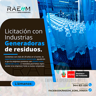RAEOMINAM.COM RAEOMINAM RAEOM Registro Autoritativo de Empresas Operadoras MINAM, para transporte de Residuos Sólidos. Los generadores de residuos no municipales deben incluir en su Plan de Minimización y Manejo de Residuos Sólidos, estrategias preventivas orientadas a alcanzar la minimización en la fuente. Dicho Plan forma parte del IGA.
                                        Obligaciones del generador no municipal.
                                        Son obligaciones de los generadores de residuos sólidos no municipales: 
                                        a) Manejar los residuos sólidos que generen, teniendo en cuenta lo establecido en el artículo 55 del Decreto Legislativo nº 1278; 
                                        b) Conducir el registro interno sobre la generación y manejo de los residuos sólidos, en sus instalaciones, con la finalidad de disponer de la información necesaria sobre la generación, minimización y manejo de los residuos sólidos; 
                                        c) Contratar a una EO-RS para el manejo los residuos sólidos fuera de las instalaciones industriales o productivas, áreas de la concesión o lote del titular del proyecto;
                                        d) Brindar las facilidades necesarias a las autoridades competentes para el adecuado cumplimiento de sus funciones;
                                        e) Establecer estrategias y desarrollar acciones orientadas a la prevención y/o minimización y/o valorización de residuos sólidos, como primera opción de gestión;
                                        f) Adoptar medidas para la restauración y/o rehabilitación y/o reparación y/o compensación ambiental por el inadecuado manejo de residuos sólidos no municipales de su actividad;
                                        g) En caso se encuentren ubicados en zonas en las cuales no exista infraestructura de residuos sólidos autorizada y/o EO-RS, deben establecer e implementar alternativas de gestión que garanticen la adecuada valorización y/o disposición final de los residuos sólidos;
                                        h) En caso los generadores de residuos sólidos de gestión no municipal realicen el aprovechamiento de material de descarte y/o coprocesamiento, deben regirse por lo establecido en los artículos sobre la materia.
                                        Aquellos generadores de residuos sólidos no municipales que se encuentran obligados a contar con un IGA, adicionalmente deben presentar la Declaración Anual sobre Minimización y Gestión de Residuos Sólidos no Municipales -también denominada Declaración Anual de Manejo de Residuos Sólidos y los Manifiestos de Manejo de Residuos Peligrosos en formato digital, a través del SIGERSOL.
                                        Las autoridades sectoriales, definen y aprueban el alcance, condiciones y lineamientos para la presentación de ambos documentos a través del SIGERSOL, en aquellos casos de los generadores de residuos sólidos no municipales que no se encuentran obligados a contar con un IGA.
                                        La presentación de la Declaración Anual sobre Minimización y Gestión de Residuos Sólidos no Municipales -también denominada Declaración Anual de Manejo de Residuos Sólidos- y de los Manifiestos de Manejo de Residuos, es una obligación exclusiva del titular del proyecto o de actividades, y estos pueden ser elaborados con información generada por el propio titular de la actividad, así como por aquella brindada por sus proveedores de servicios, siendo en todos los casos, el generador no municipal el único responsable de su reporte.