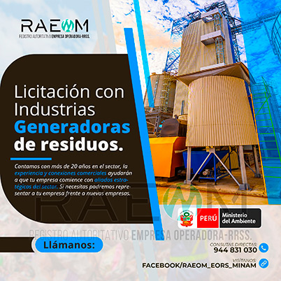 RAEOMINAM.COM RAEOMINAM RAEOM Registro Autoritativo de Empresas Operadoras MINAM, para transporte de Residuos Sólidos. Los generadores de residuos no municipales deben incluir en su Plan de Minimización y Manejo de Residuos Sólidos, estrategias preventivas orientadas a alcanzar la minimización en la fuente. Dicho Plan forma parte del IGA.
                                                    Obligaciones del generador no municipal.
                                                    Son obligaciones de los generadores de residuos sólidos no municipales: 
                                                    a) Manejar los residuos sólidos que generen, teniendo en cuenta lo establecido en el artículo 55 del Decreto Legislativo nº 1278; 
                                                    b) Conducir el registro interno sobre la generación y manejo de los residuos sólidos, en sus instalaciones, con la finalidad de disponer de la información necesaria sobre la generación, minimización y manejo de los residuos sólidos; 
                                                    c) Contratar a una EO-RS para el manejo los residuos sólidos fuera de las instalaciones industriales o productivas, áreas de la concesión o lote del titular del proyecto;
                                                    d) Brindar las facilidades necesarias a las autoridades competentes para el adecuado cumplimiento de sus funciones;
                                                    e) Establecer estrategias y desarrollar acciones orientadas a la prevención y/o minimización y/o valorización de residuos sólidos, como primera opción de gestión;
                                                    f) Adoptar medidas para la restauración y/o rehabilitación y/o reparación y/o compensación ambiental por el inadecuado manejo de residuos sólidos no municipales de su actividad;
                                                    g) En caso se encuentren ubicados en zonas en las cuales no exista infraestructura de residuos sólidos autorizada y/o EO-RS, deben establecer e implementar alternativas de gestión que garanticen la adecuada valorización y/o disposición final de los residuos sólidos;
                                                    h) En caso los generadores de residuos sólidos de gestión no municipal realicen el aprovechamiento de material de descarte y/o coprocesamiento, deben regirse por lo establecido en los artículos sobre la materia.
                                                    Aquellos generadores de residuos sólidos no municipales que se encuentran obligados a contar con un IGA, adicionalmente deben presentar la Declaración Anual sobre Minimización y Gestión de Residuos Sólidos no Municipales -también denominada Declaración Anual de Manejo de Residuos Sólidos y los Manifiestos de Manejo de Residuos Peligrosos en formato digital, a través del SIGERSOL.
                                                    Las autoridades sectoriales, definen y aprueban el alcance, condiciones y lineamientos para la presentación de ambos documentos a través del SIGERSOL, en aquellos casos de los generadores de residuos sólidos no municipales que no se encuentran obligados a contar con un IGA.
                                                    La presentación de la Declaración Anual sobre Minimización y Gestión de Residuos Sólidos no Municipales -también denominada Declaración Anual de Manejo de Residuos Sólidos- y de los Manifiestos de Manejo de Residuos, es una obligación exclusiva del titular del proyecto o de actividades, y estos pueden ser elaborados con información generada por el propio titular de la actividad, así como por aquella brindada por sus proveedores de servicios, siendo en todos los casos, el generador no municipal el único responsable de su reporte.